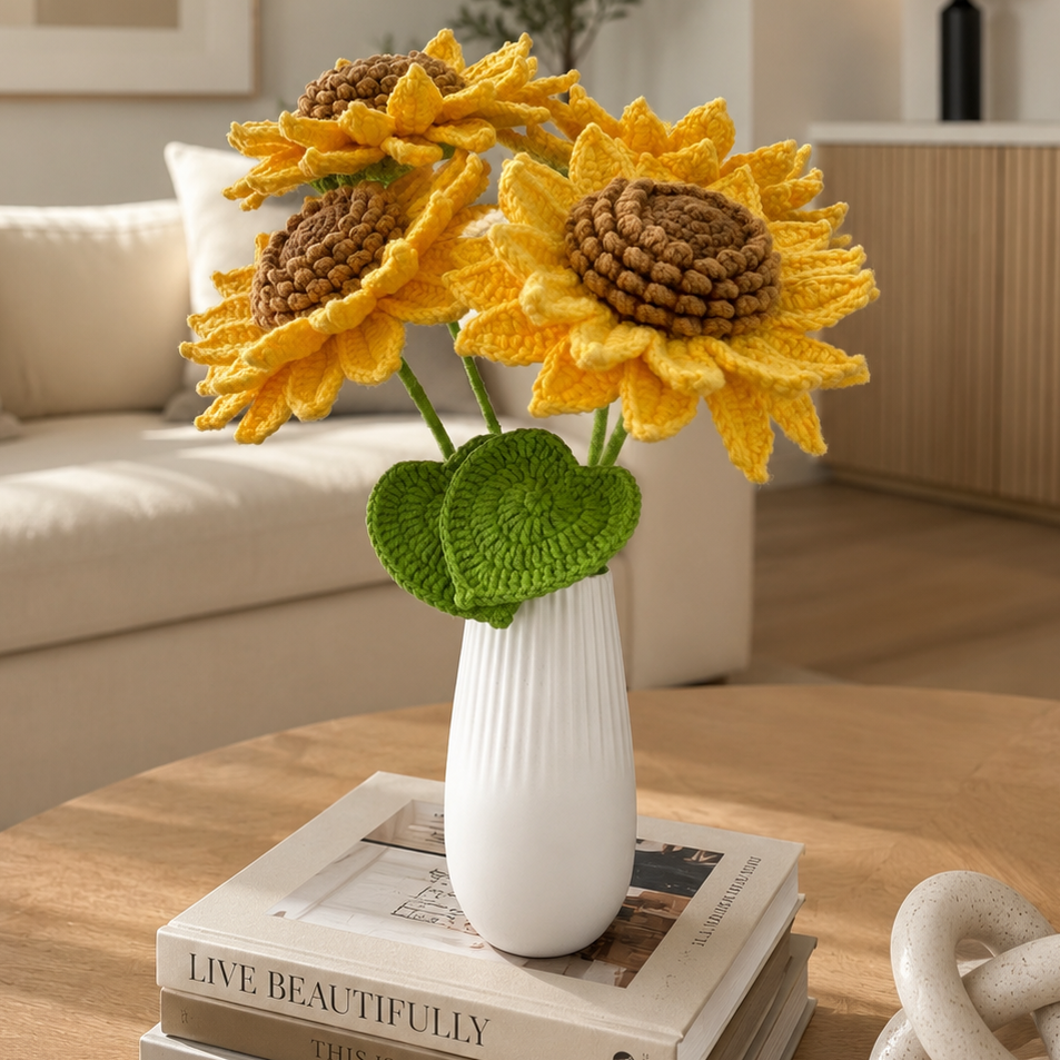 Handmade Crocheted Sunflower