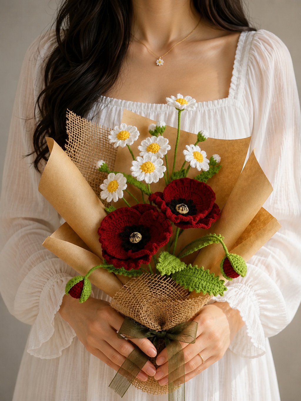 Handmade Wildflower Crochet Bouquet