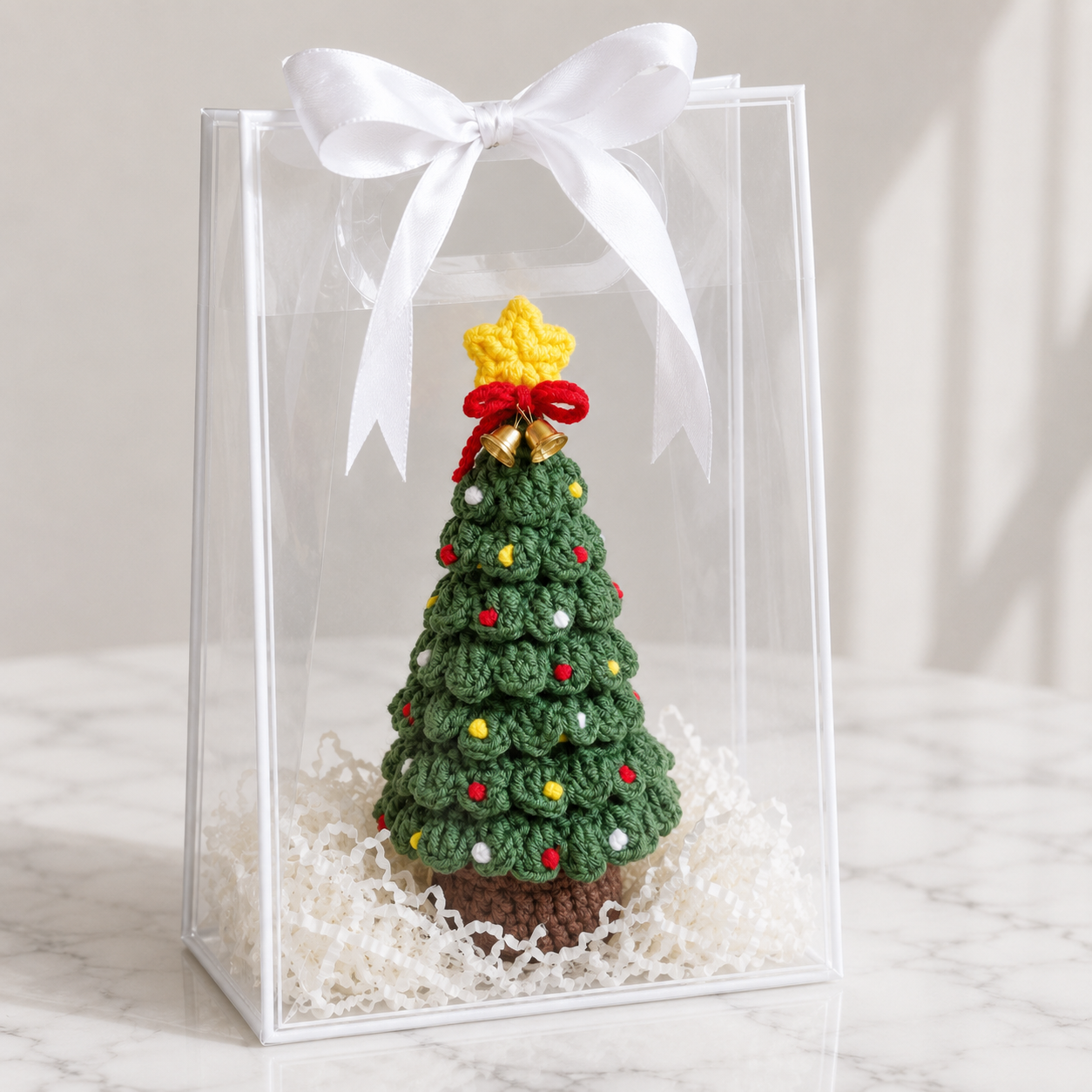 Handmade Crochet Christmas Tree | Potted Xmas Tree Decor | Amigurumi Holiday Decoration | Christmas Table Decor | Unique Christmas Gift