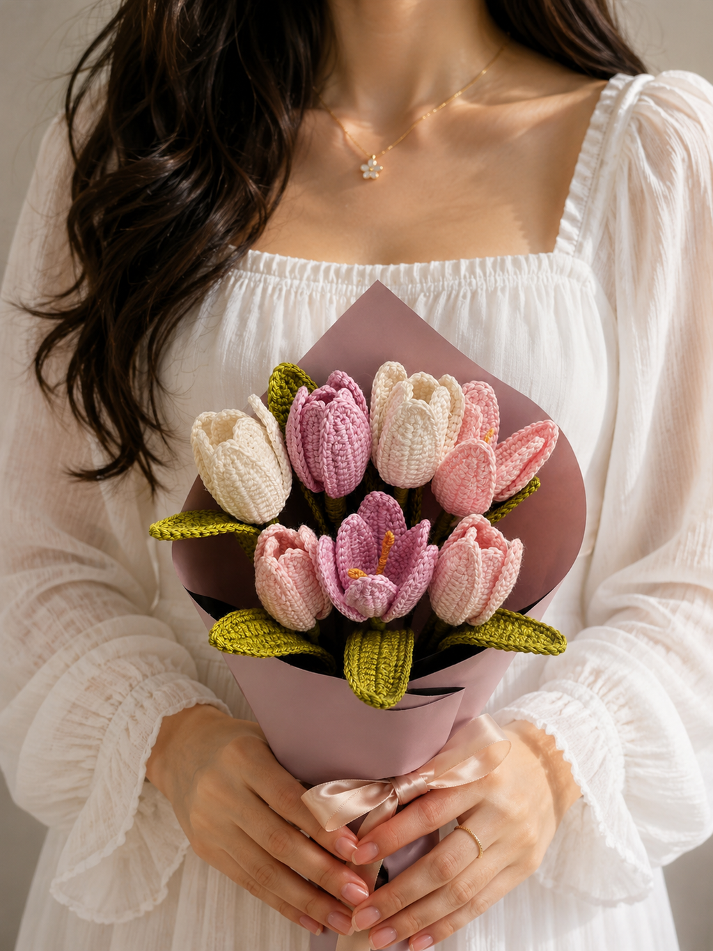 Handmade Crocheted Tulip Bouquet