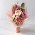 Handmade Crocheted Peony Bouquet