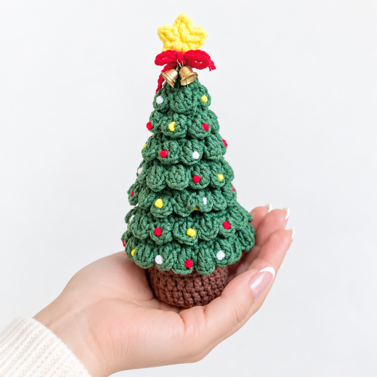 Handmade Crochet Christmas Tree | Potted Xmas Tree Decor | Amigurumi Holiday Decoration | Christmas Table Decor | Unique Christmas Gift