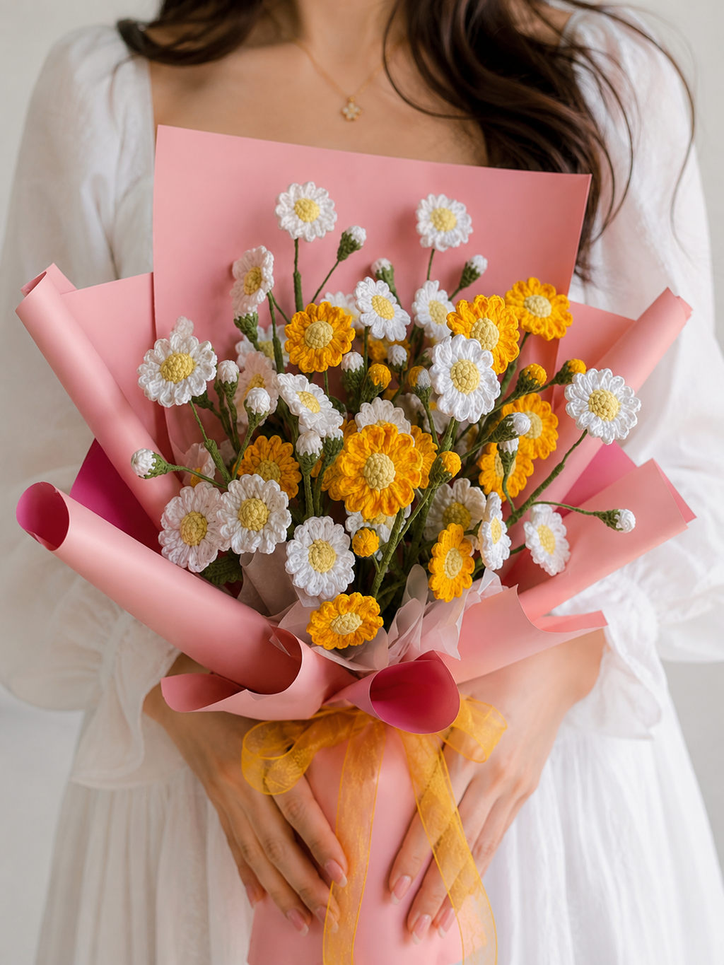 Handmade Crocheted Daisies Bouquet 🌼