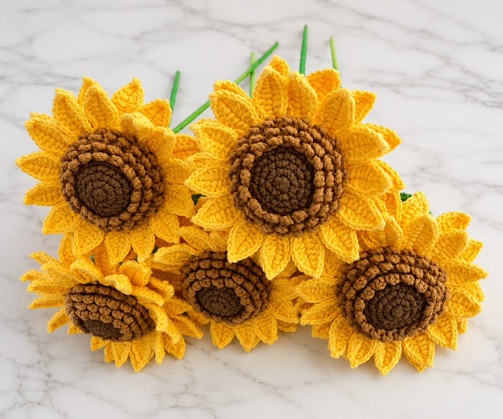 Handmade Crocheted Sunflower