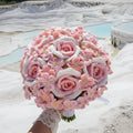 Forever Blooms – Handcrafted Crochet Pink Rose Wedding Bouquet Joy Blooms London