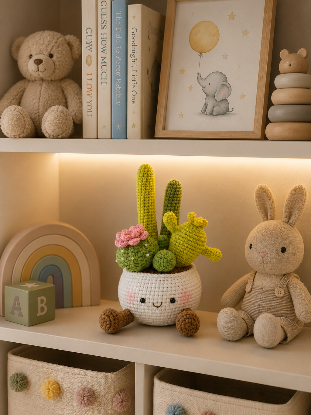 Handmade Crochet Cute Cactus Decor Desk & Nursery Plants Joy Blooms London