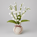 Handmade Crochet Lily of the Valley Vase Plant Joy Blooms London