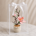 Handmade Crochet Magnolia Potted Plant Joy Blooms London