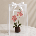 Handmade Crochet Orchid in Pot – Amigurumi Potted Orchid Gift Joy Blooms London