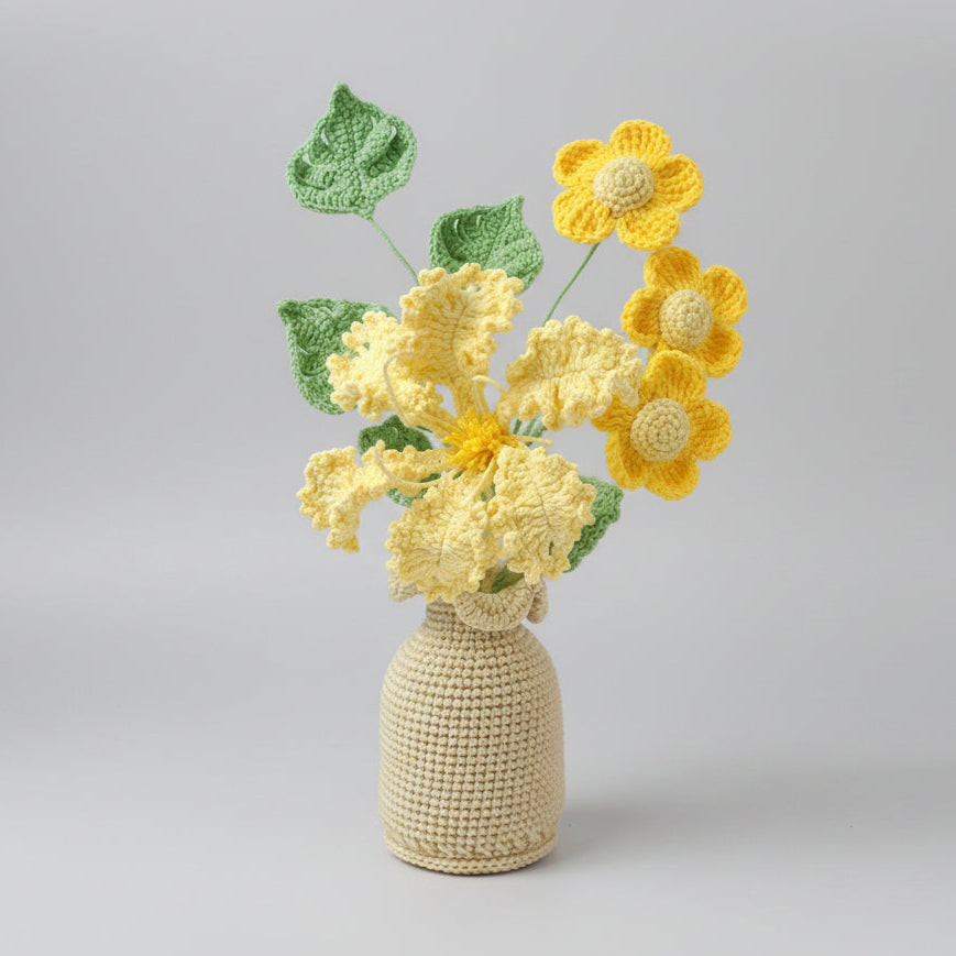 Handmade Crocheted Pink Sunflower 🌻 Joy Blooms London