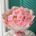 Handmade Crocheted Rose Bouquet - 11pc Bouquet Joy Blooms London