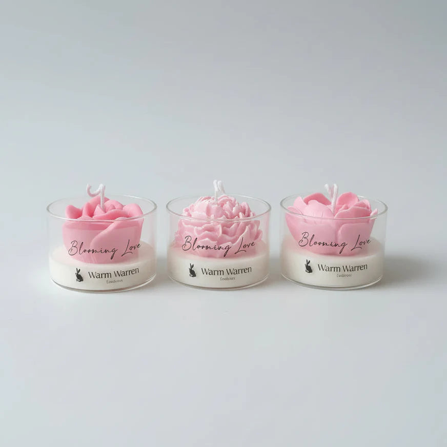 Blooming Love Candles, Peony, Rose