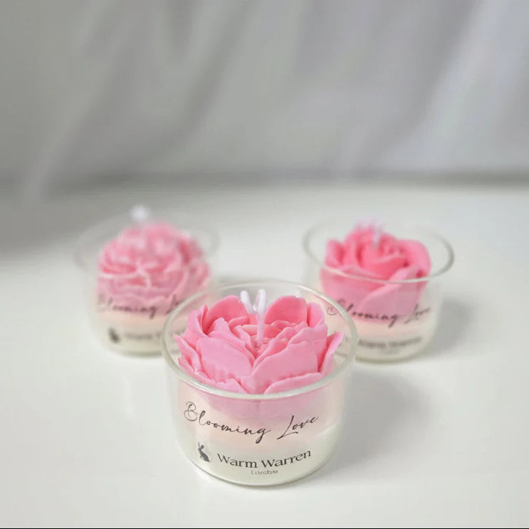 Blooming Love Candles, Peony, Rose
