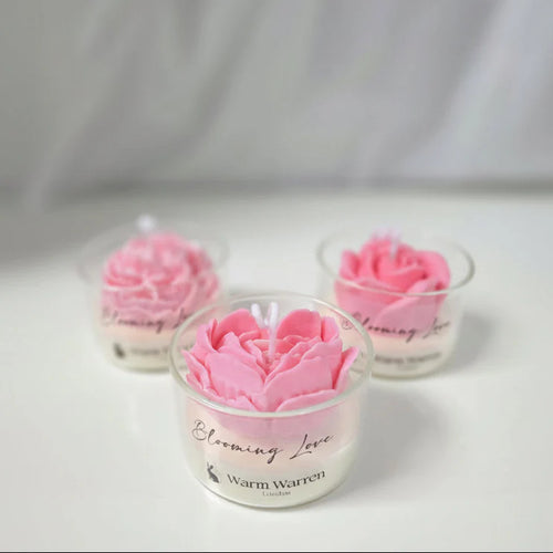 Blooming Love Candles, Peony, Rose